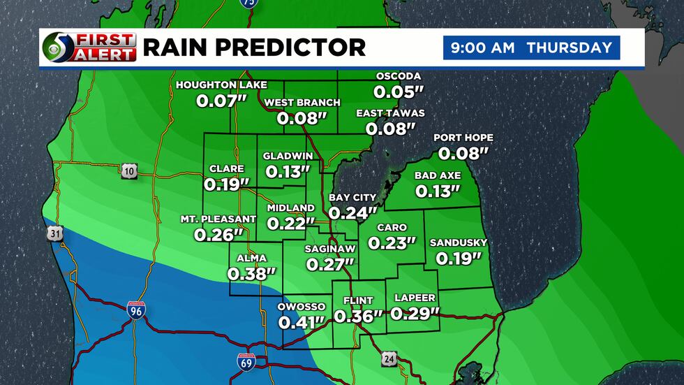 Not much rain is expected over a 3-4 day stretch.