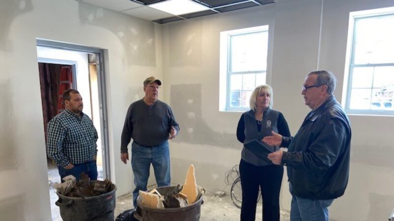 From left, state Rep. Timmy Beson, R-Bangor Township; Mike Jamrog; state Rep. Annette Glenn,...