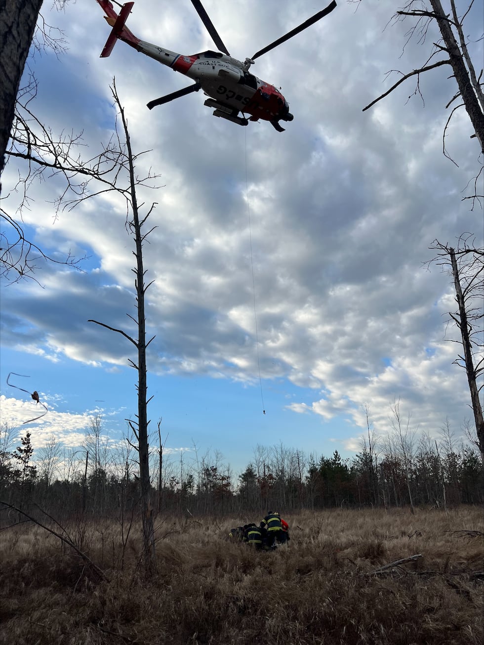 Man airlifted to hospital after falling 25-feet out of his tree stand.