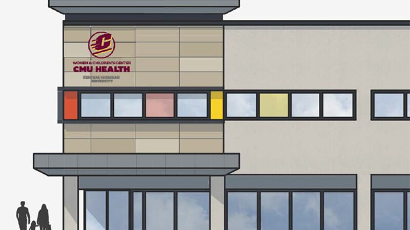 A rendering for a new comprehensive care facility for women and children in the Great Lakes...
