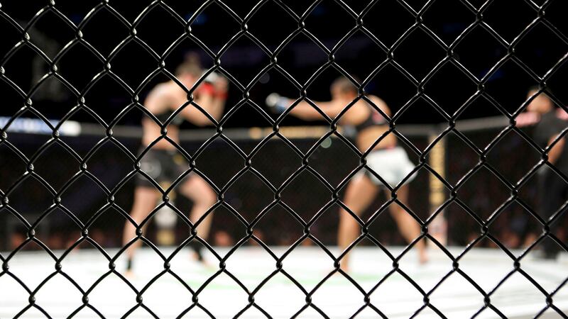 A general overall view of a women's mixed martial arts bout at UFC Fight Night, Sunday,...