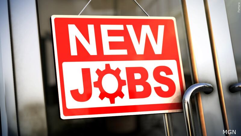 Stock image of new jobs sign