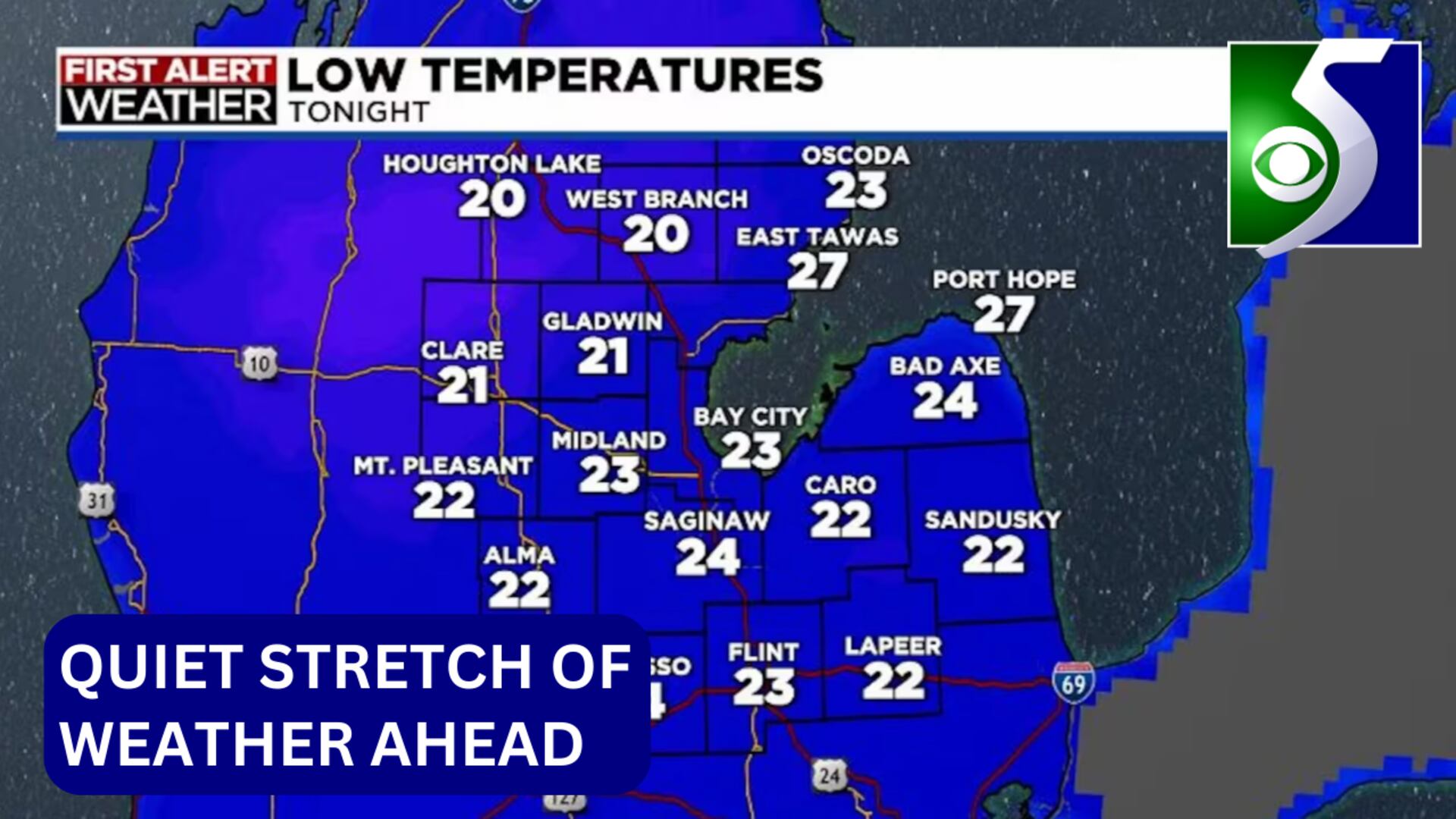 Tuesday evening forecast